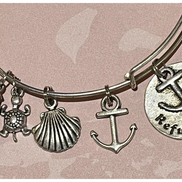 Summer Beach Refuse To Sink Expandable Stainless Steel Bracelet Novelty Womens - Picture 4 of 10